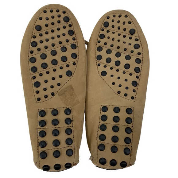 MINNETONKA Size 9 Driving Moccasins Leather Slip On Loafers Beige Tan - Picture 8 of 11
